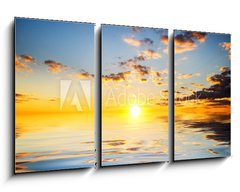 Obraz 3D třídílný - 90 x 50 cm F_BS48898013 - Sky background and water reflection.