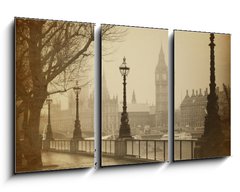Obraz   Vintage Retro Picture of Big Ben / Houses of Parliament (London), 90 x 50 cm