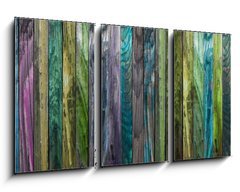 Obraz 3D tdln - 90 x 50 cm F_BS50501872 - Panorama planches de bois multicolores