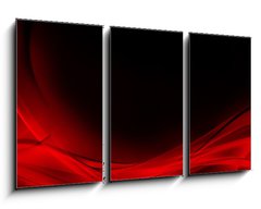 Obraz 3D tdln - 90 x 50 cm F_BS52133830 - Abstract luminous red and black background