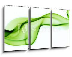 Obraz   green abstract smoke curves, 90 x 50 cm