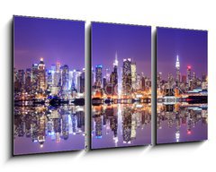 Obraz   Manhattan Skyline with Reflections, 90 x 50 cm