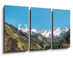 Obraz 3D tdln - 90 x 50 cm F_BS53630622 - Nature of  mountains,  snow, road on Medeo in Almaty, Kazakhstan