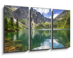 Obraz 3D tdln - 90 x 50 cm F_BS54050852 - Beautiful scenery of Tatra mountains and lake in Poland