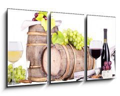 Obraz 3D tdln - 90 x 50 cm F_BS54361772 - champagne, red and white wine