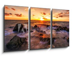 Obraz 3D tdln - 90 x 50 cm F_BS54555943 - Tropical beach at sunset.