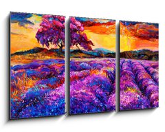 Obraz 3D tdln - 90 x 50 cm F_BS54800593 - Lavender fields