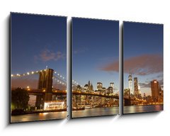 Obraz 3D tdln - 90 x 50 cm F_BS55590389 - Brooklyn Bridge New York City