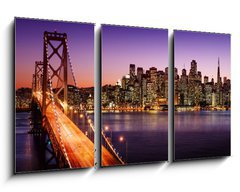 Obraz   San Francisco skyline and Bay Bridge at sunset, California, 90 x 50 cm