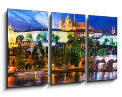 Obraz   Night scenery of Prague, Czech Republic, 90 x 50 cm