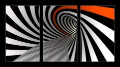 Obraz 3D tdln - 90 x 50 cm F_BS58212034 - Tunnel of lines, 3D