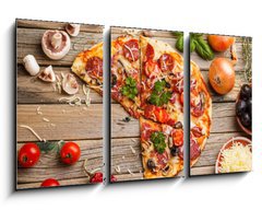 Obraz 3D tdln - 90 x 50 cm F_BS58606302 - Sausage pizza