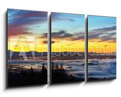 Obraz 3D tdln - 90 x 50 cm F_BS59277304 - Vancouver Panoramic Cityscapes at sunrise - Vancouver panoramatick mstsk scenrie pi vchodu slunce