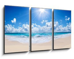 Obraz 3D tdln - 90 x 50 cm F_BS59945856 - tropical beach and sea - landscape