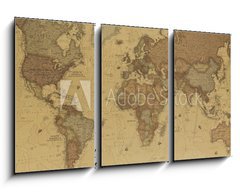 Obraz 3D tdln - 90 x 50 cm F_BS60784042 - Ancient world map