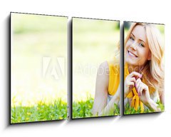 Obraz 3D tdln - 90 x 50 cm F_BS61490597 - Woman on grass