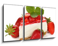 Obraz 3D tdln - 90 x 50 cm F_BS64315866 - strawberry cheesecake