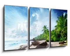 Obraz 3D tdln - 90 x 50 cm F_BS64554088 - sunset on Seychelles beach