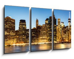 Obraz 3D třídílný - 90 x 50 cm F_BS64872508 - Panorama of New York City