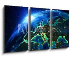 Obraz 3D tdln - 90 x 50 cm F_BS64898430 - land area in Europe the night