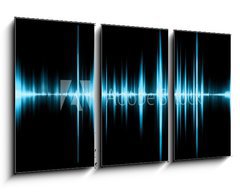 Obraz   Graphic of a digital sound on black bottom, 90 x 50 cm