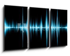 Obraz   Graphic of a digital sound on black bottom, 90 x 50 cm