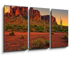 Obraz 3D tdln - 90 x 50 cm F_BS66008213 - Desert sunset with mountain near Phoenix, Arizona, USA