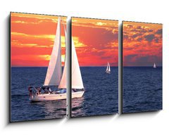 Obraz   Sailboats at sunset, 90 x 50 cm