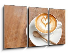 Obraz 3D tdln - 90 x 50 cm F_BS67261349 - Cup of latte coffee