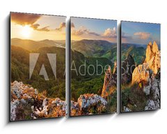 Obraz 3D tdln - 90 x 50 cm F_BS67727848 - Rocky moutain at sunset - Slovakia