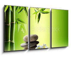 Obraz   spa background with bamboo and stones on water, 90 x 50 cm