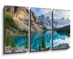 Obraz   Moraine lake rocky mountain panorama, 90 x 50 cm