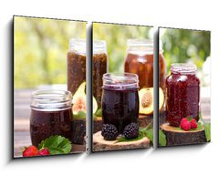 Obraz   Homemade fruit jam in the jar, 90 x 50 cm