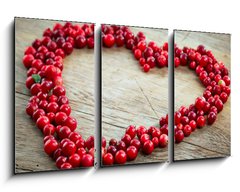 Obraz   heart shape of fresh berries, 90 x 50 cm