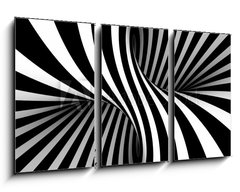 Obraz 3D tdln - 90 x 50 cm F_BS69748661 - Black and white abstract