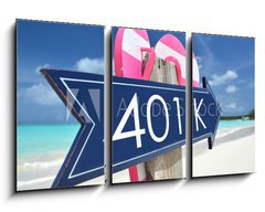 Obraz   401k arrow on the beach, 90 x 50 cm