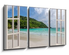 Obraz 3D tdln - 90 x 50 cm F_BS70373045 - The open window, with sea views