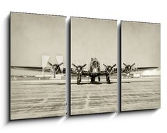 Obraz 3D tdln - 90 x 50 cm F_BS70974591 - Old bomber front view