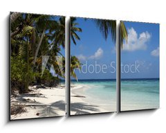 Obraz 3D tdln - 90 x 50 cm F_BS71231291 - tropical island palm sea and sky