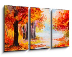 Obraz 3D tdln - 90 x 50 cm F_BS71850437 - Oil painting landscape