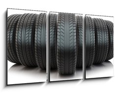 Obraz   Group of automotive tires, 90 x 50 cm