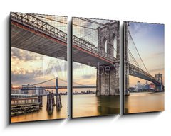 Obraz 3D tdln - 90 x 50 cm F_BS72094444 - Brooklyn Bridge over the East River in New York City
