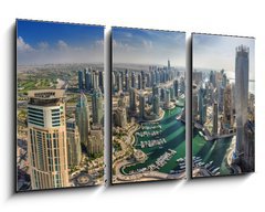 Obraz 3D tdln - 90 x 50 cm F_BS72238284 - DUBAI, UAE - OKTOBER 10: Modern buildings in Dubai Marina, Dubai