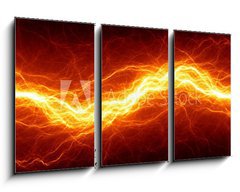 Obraz 3D tdln - 90 x 50 cm F_BS72936590 - Abstract hot fire lightning