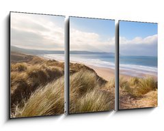 Obraz 3D tdln - 90 x 50 cm F_BS75128584 - Sand Dunes and Woolacombe Beach