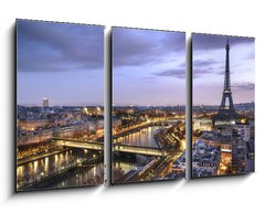 Obraz   Panorama de la ville de Paris avec la Tour Eiffel, 90 x 50 cm