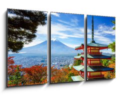 Obraz 3D tdln - 90 x 50 cm F_BS75833631 - Mt. Fuji with Chureito Pagoda, Fujiyoshida, Japan