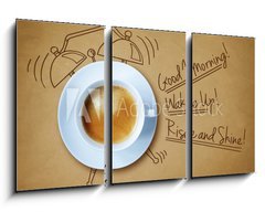 Obraz 3D tdln - 90 x 50 cm F_BS77075904 - Good morning coffee