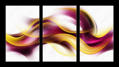 Obraz   Beautiful Yellow Waves On a White Background, 90 x 50 cm