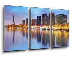 Obraz 3D tdln - 90 x 50 cm F_BS78160118 - Paris skyline with Eiffel tower in background
